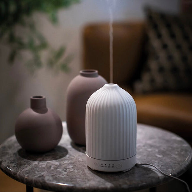 Diffuseur Huiles Essentielles Ultrasonique pour la Maison - Modèle Pur Blanc