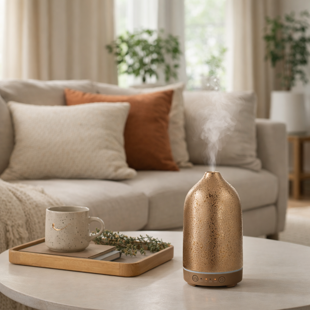 Diffuseur Huiles Essentielles Ultrasonique pour la Maison - Modèle Sense Bronze