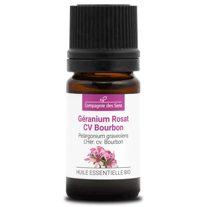 Géranium Rosat cv Bourbon – Huile Essentielle Bio 5mL – 100% Pure